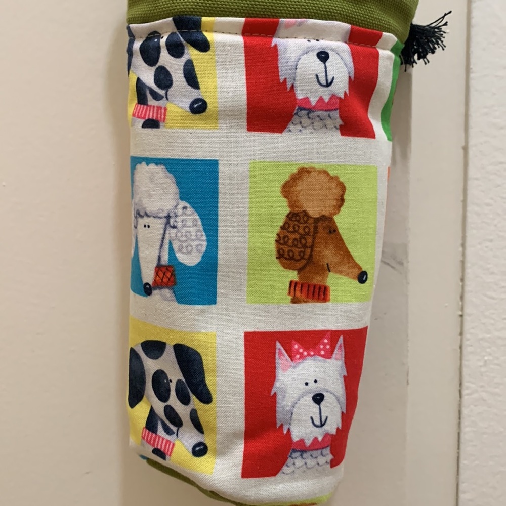 Cute Dog Print Waterbottle Holder Bag